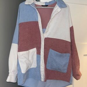 Colorblock Button-Up shirt